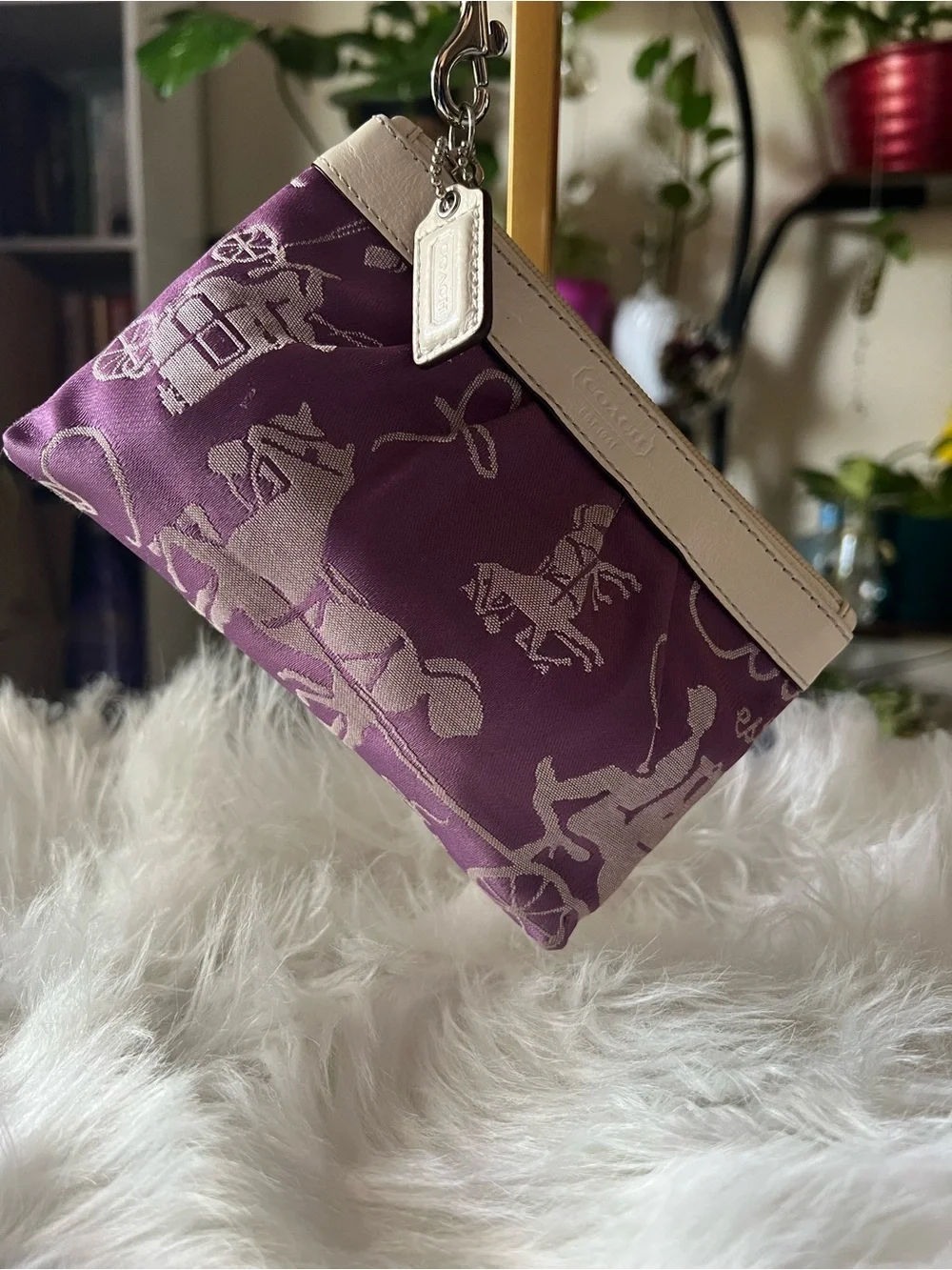 Coach wristlet purple